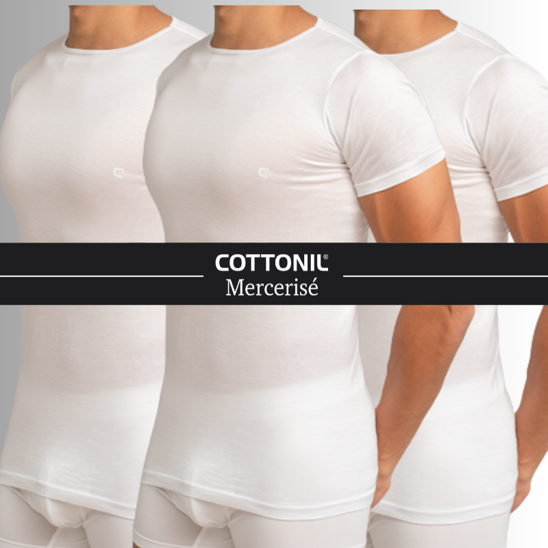 Bundle of 3 O-Neck Undershirt-White