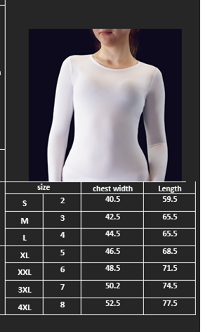 Mercerise Women's nickless LS Top