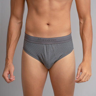 Printed Underwear Brief-Grey